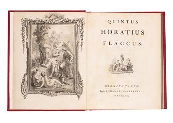 BASKERVILLE PRESS  HORATIUS FLACCUS, QUINTUS.  [Carmina.] 1770